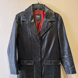 Frye Leather Trench Jacket/Coat Fabulous!